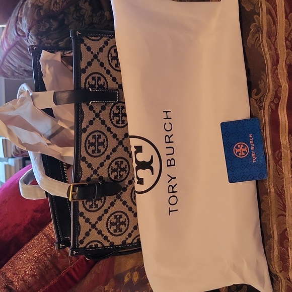 Tory burch hp  gorgeous tote blue 💙 gorgeous gorgeous small tote bag new - Picture 9 of 10